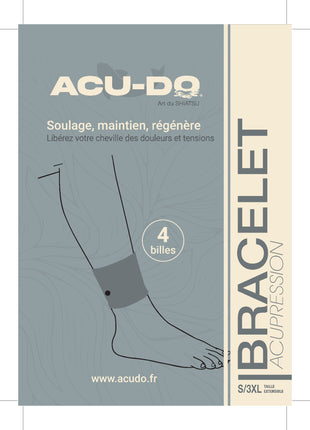 notice recto_bracelet cheville_ACU-DO_massage_shiatsu_do-in_douleurs cheville_rétention d'eau_douleurs menstruelles massage