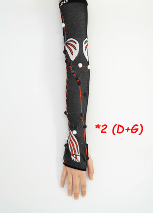 manchon_bras_acu-do_noir_rouge_douleurs bras_douleurs épaules_tendinites_tennis_elbow_douleurs_massage automassage shiatsu